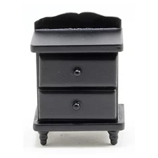 Dollhouse Miniature Black Nightstand by Classics of Handley House