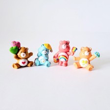 Vintage Care Bears Miniature PVC Figures Toys Lot of 4 1980s
