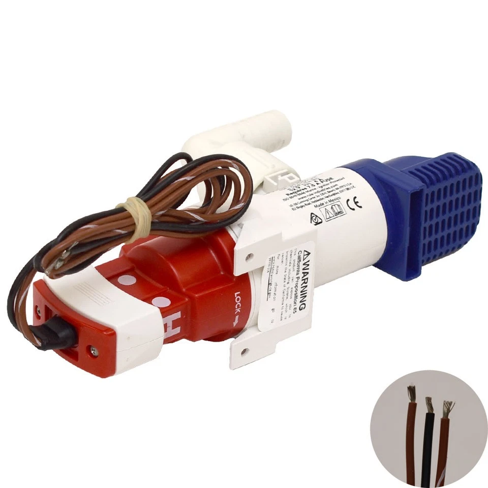 Bomba de sentina automática Rule Boat LP900S | 900 GPH 12V 7/8 pulgadas púas Foto 2 de 3