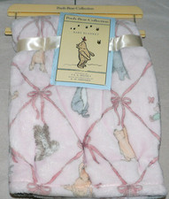 NEW Pooh Bear Collection Winnie The Pooh 30"x40" Baby Blanket Piglet Bow Bows