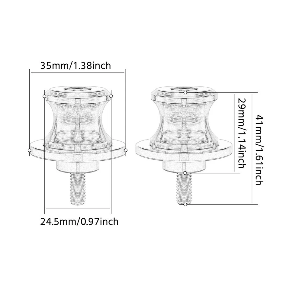 Deslizadores de carretes basculantes M6 para Aprilia Tuareg 660 RS50 RS660 RSV4 1100 de fábrica Foto 2 de 4