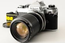 EXC 5 Nikon FE Silver 35mm SLR Film Camera w/ Ai-s 35-105mm f/3.5-4.5 Lens JAPAN
