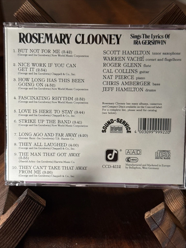 Rosemary Clooney Sings The Lyrics Of Ira Gershwin ‘80 GERMAN NEW 7mm Case EX *A4 Foto 4 de 4