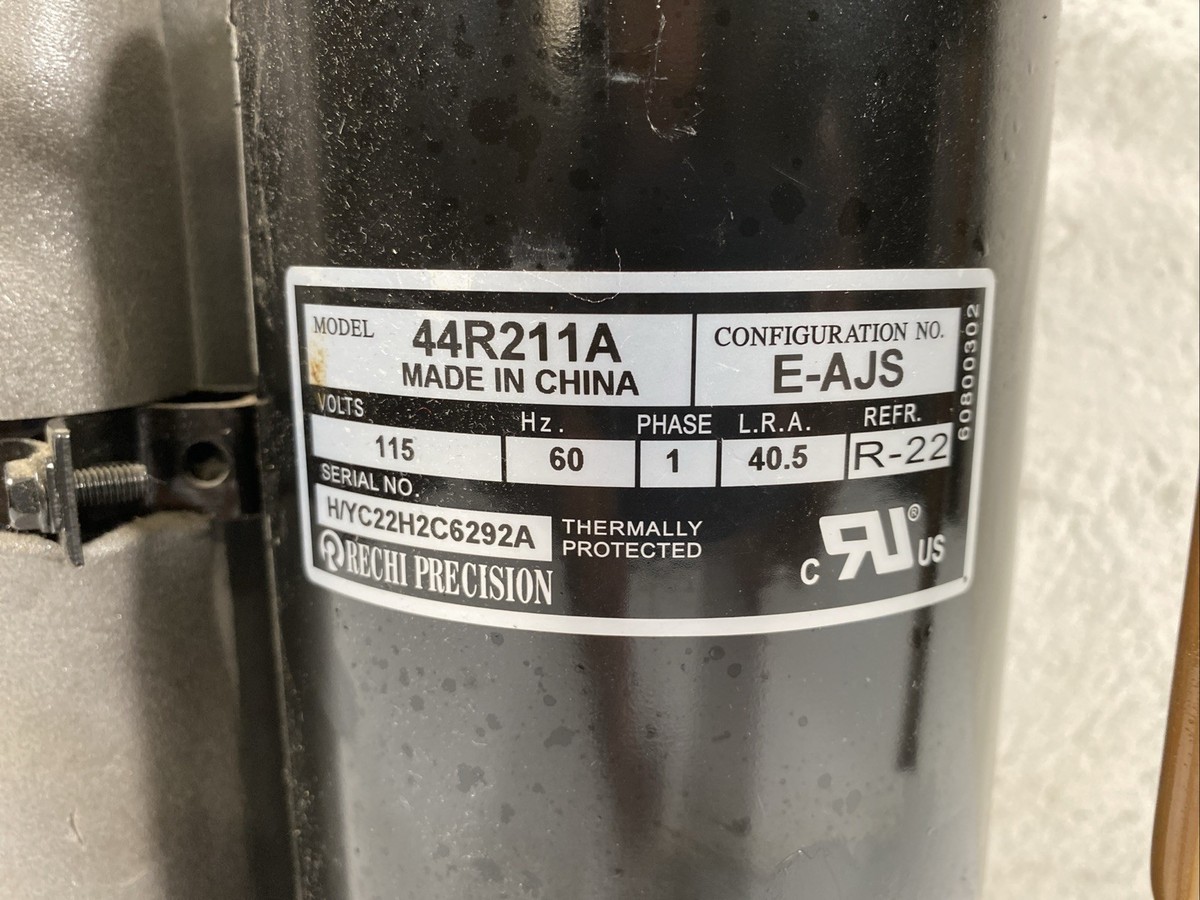 RECHI PRECISION 44R211A 115V, 60Hz, 1 Ph, LRA 40.5, Compressor