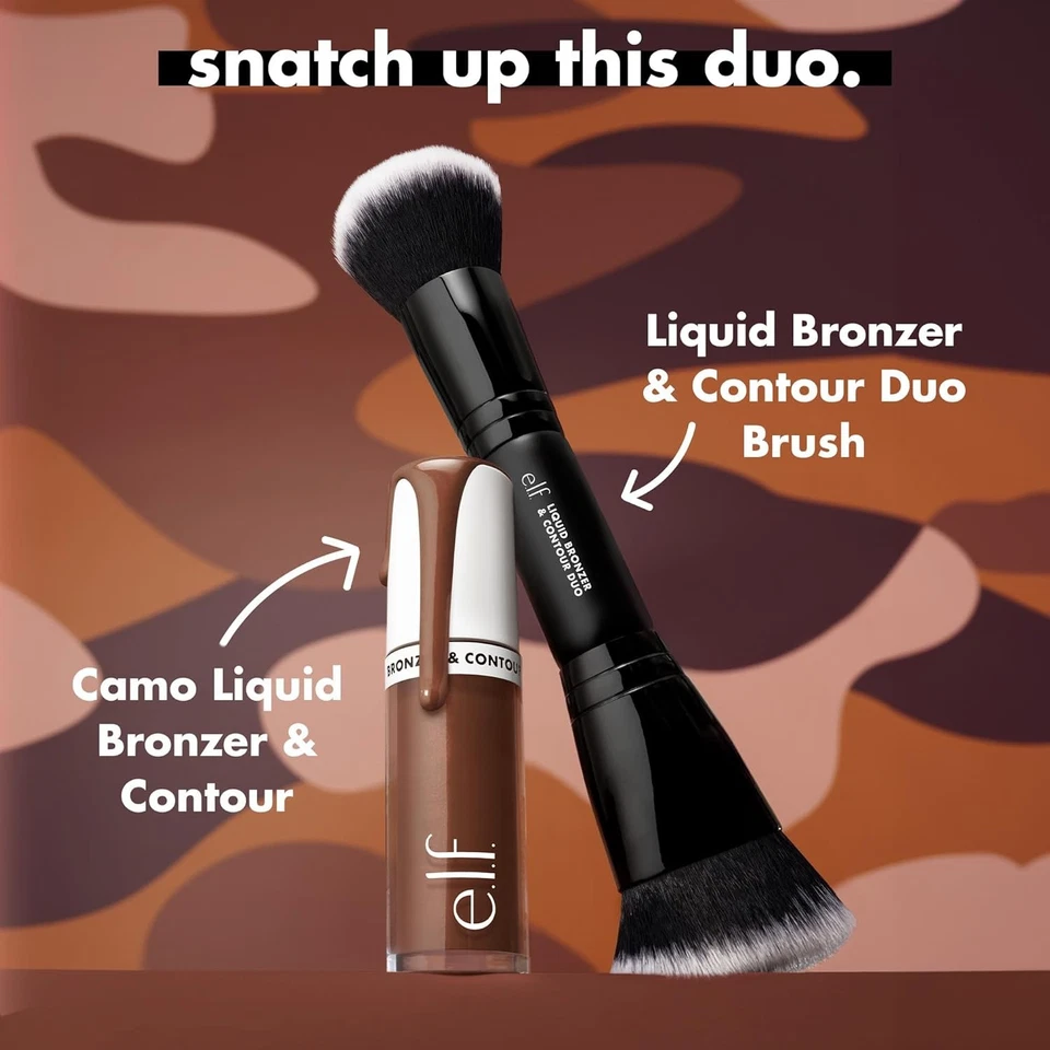 Camo Liquid Bronzer & Contour Duo Brush Black  - Bild 4 von 4