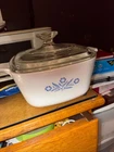 Vintage Blue Cornflower Corning ware Rare With Lid 14 Pyrex  A7cA