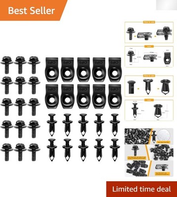 Durable 35PCS Fastener Clips & U-Nuts for Nissan & Infiniti Vehicle Maintenance