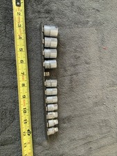 Snap On 3/8” Drive Shallow Socket Set, 6pt, 8-14, 16-19mm….no 15…..aaa