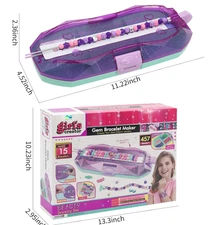 457PCS DIY Jewelry Making Kit Beads Bracelet Charm Maker Set for Girls Gift