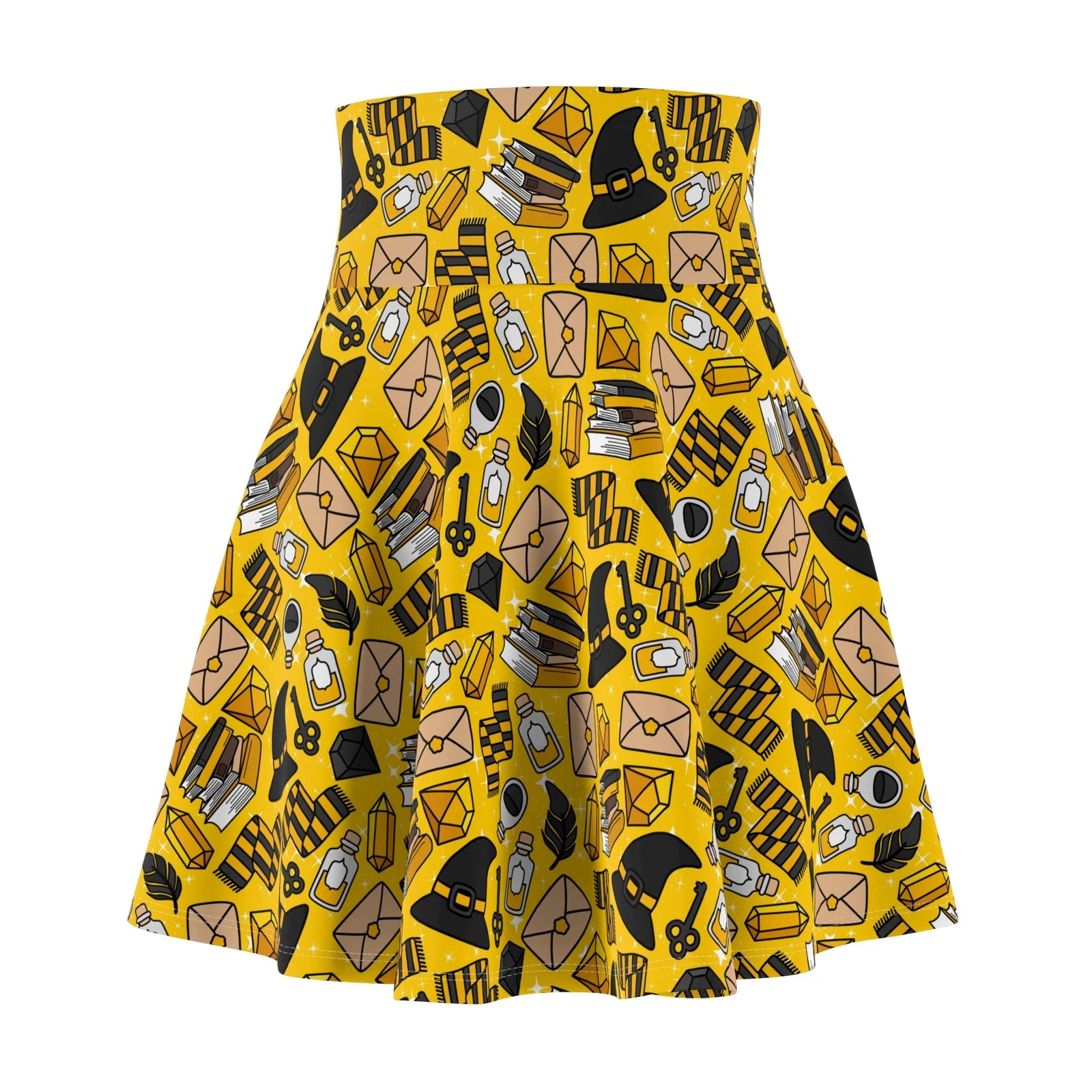 Hufflepuff Women's Skater Skirt, Gift for Her