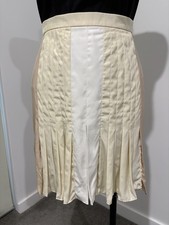 Stella McCartney Pleated Colorblock Silk Midi Skirt – Made in Italy – Size 48