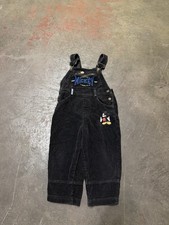 Vintage Disney Mickey Mouse Pluto Corduroy Overalls Size 3T