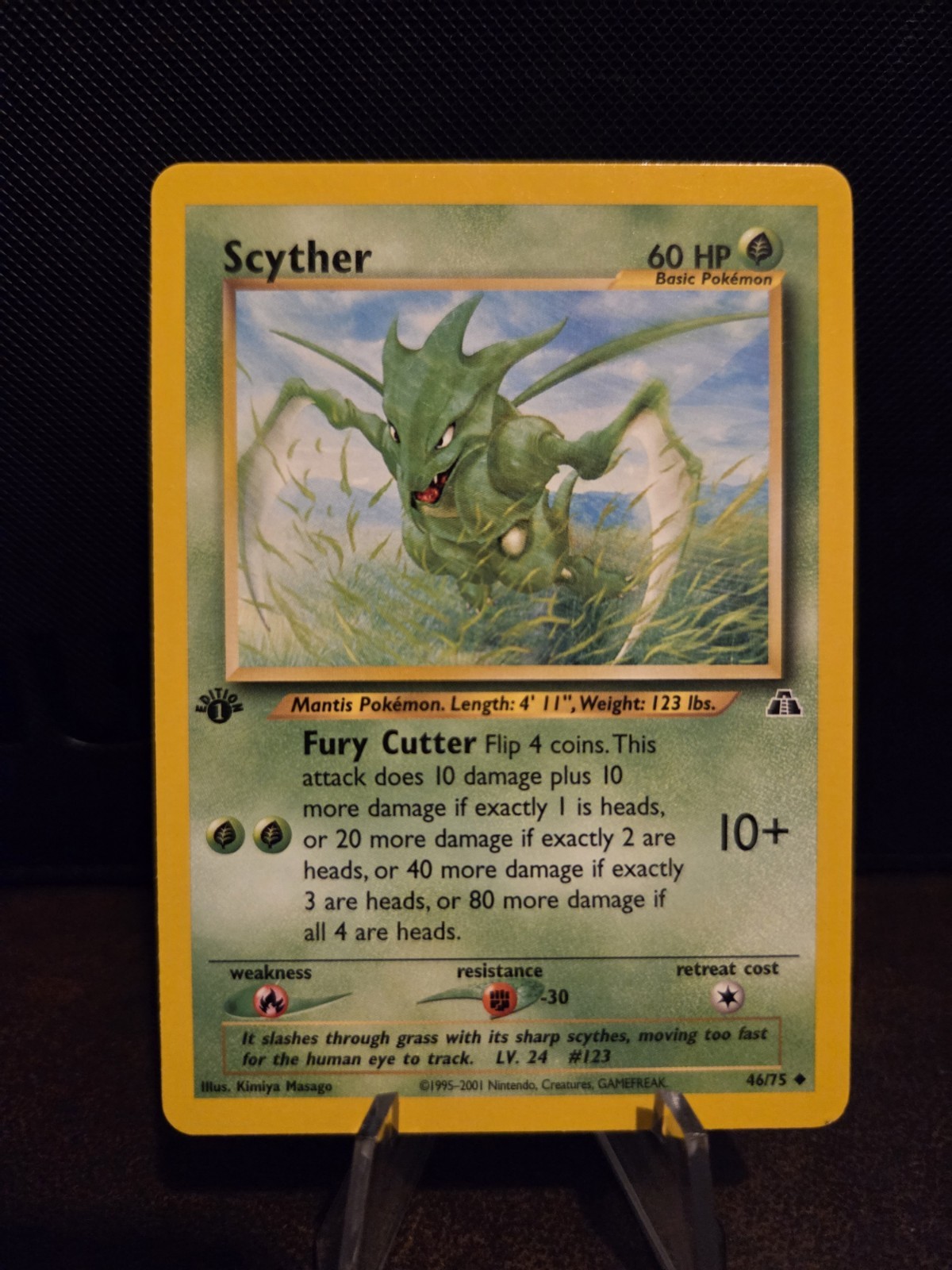 Pokémon TCG Scyther 46/75  1st Edition Neo Discovery NM+ ⭐️⭐️⭐️ WOTC