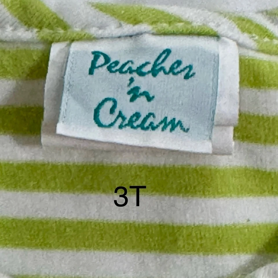 Peaches 'n Cream Colorful Floral Kids Dress, Green and Pink, Toddler Size 3T - Image 3 of 3