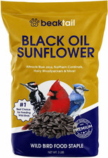 Black Oil Sunflower Seeds for Birds 3 Pounds, Wild Bird Seed for outside Feeders