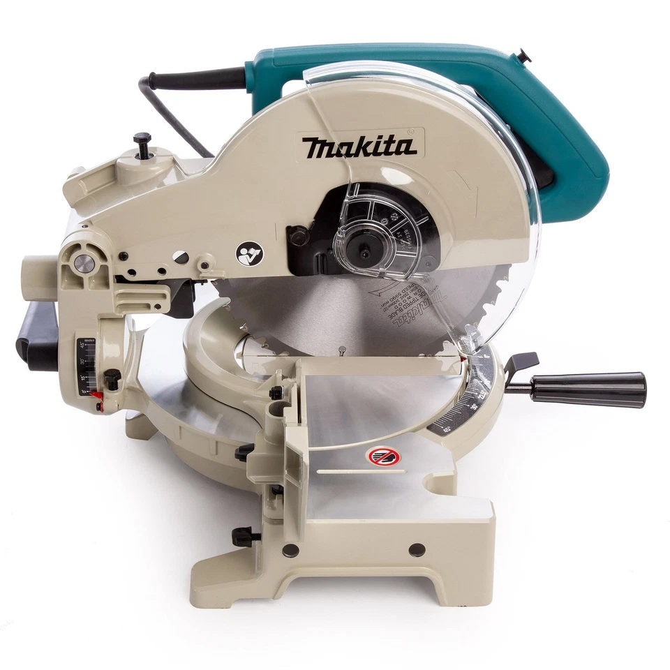 Makita 260mm Tronzadora 110V Eléctrico Freno 1650W Bolsa Basura & Soporte Juego - Imagen 2 de 4