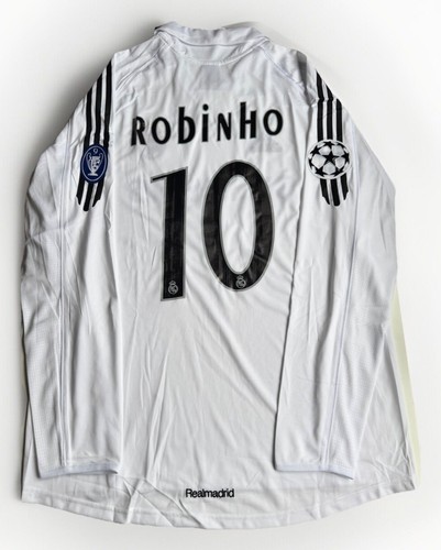 Maglia Real Madrid Robinho #10 2005/06 - Manica Lunga - Vintage Long Sleeve Rare - Foto 1 di 11