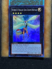 Yugioh Number 8: Heraldic King Genom-Heritage ABYR-EN045 Super Rare 1st Ed LP