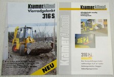 2 Prospekte mit Technischen Daten Kramer Allrad 316S 1994 + 316 Serie 2 1998