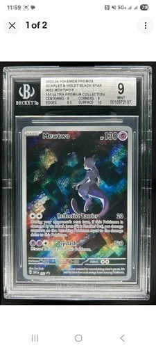 Pokemon SV 151 UPC Black Star Promo Mewtwo 52 BGS 9 Elite Subgrades TCG Holo