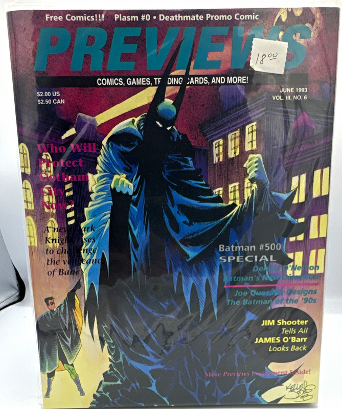 Previews Vol. III No. 6 June 1993 Plasm #0 Comic. Batman X-Men covers