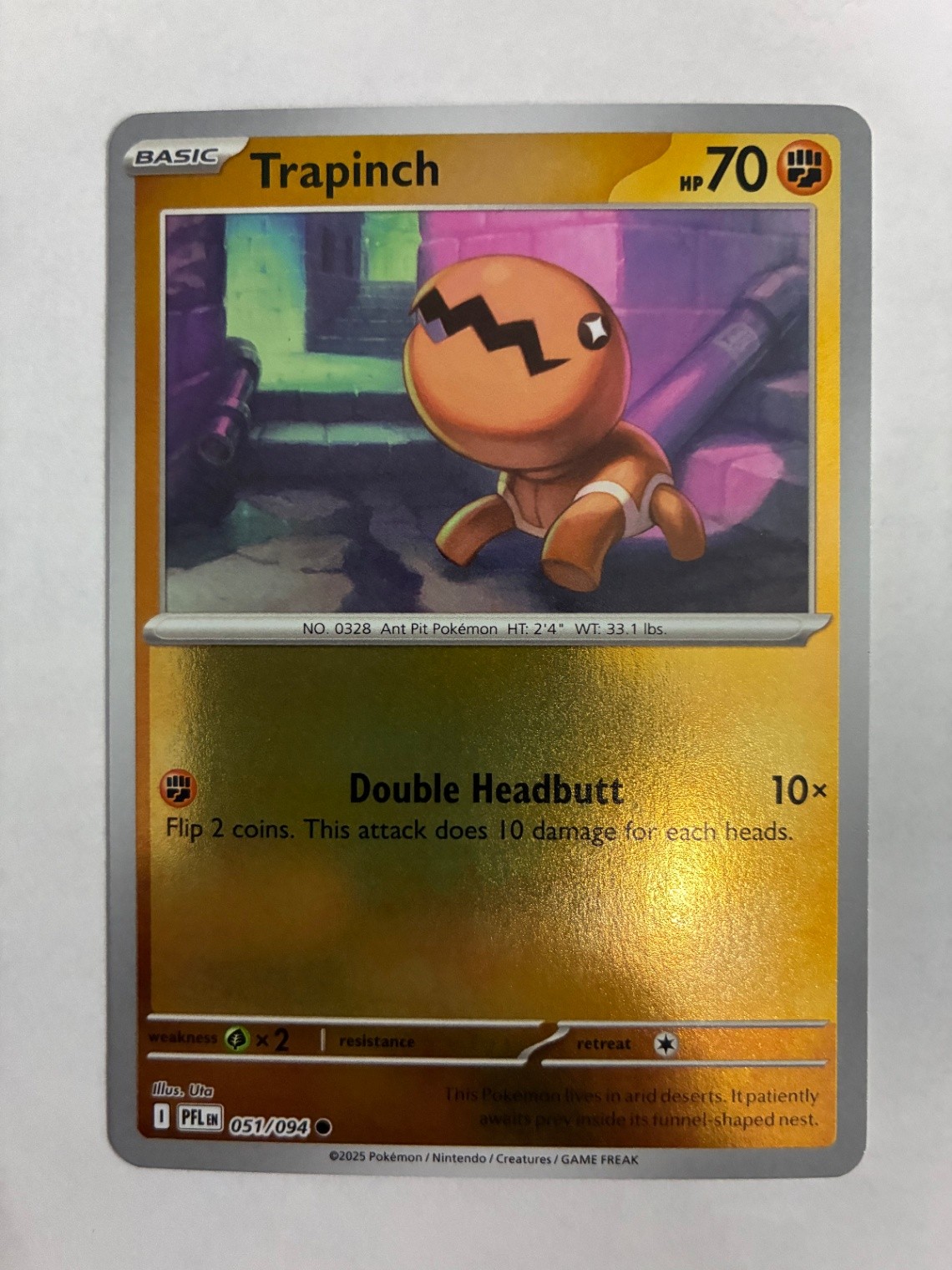 Trapinch Common ME02: Phantasmal Flames 051/094 NM