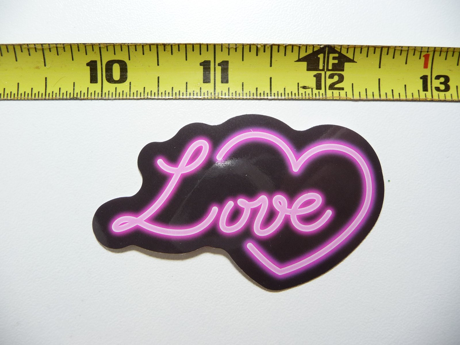 Neon Love Heart Couple Cursive Laptop Sticker Cute Funny Decorative Decal