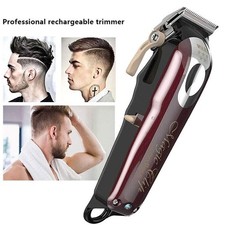 Cordless Magic Clip Hair Clipper Professional Red Lithium-Ion Fade Taper Blade
