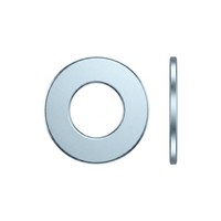 ISO 7091 Flache Scheibe Stahl 22Mm Galvanisch Verzinkt Ohne Fase 100 Stk