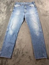 Vintage Wrangler Cowboy Cut Jeans 13MWZ Mens 32x34 Great Fade! USA Boho 90s