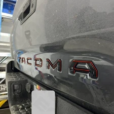 3D Black Red Tailgate Letter For Tacoma 2016-2023 Emblem Rear Trunk Double Layer