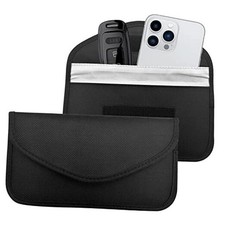 2PCS Faraday Bags for Car Keys and Cell Phone, RFID Signal Blocking Bag,