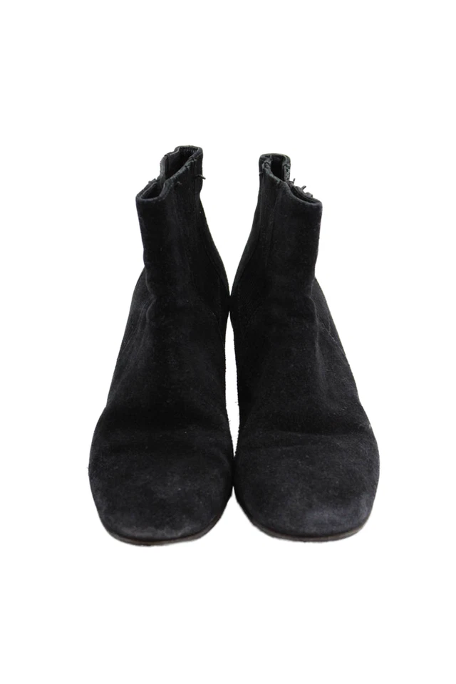 Pedro Garcia Mujer Punta Redonda Metálico Tacones Bloque Botines Negro Talla 39 Foto 2 de 4