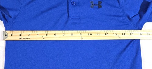 Under Armour Short Sleeve Loose Fit Polo Shirt Blue Boys Youth Large - Picture 7 of 8