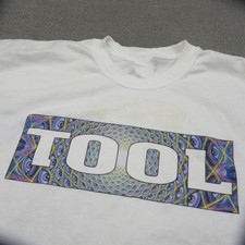 Tool White Full Size T-Shirt Mens Double Sided Concert Band Tee
