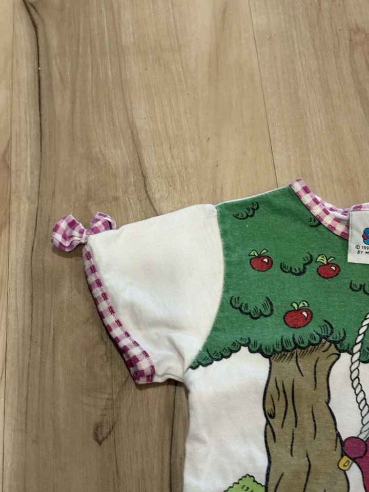 Barney Jumping Rope & Apple Tree Vintage Romper Baby Sz 12 Months One Piece RARE - Image 3 of 4