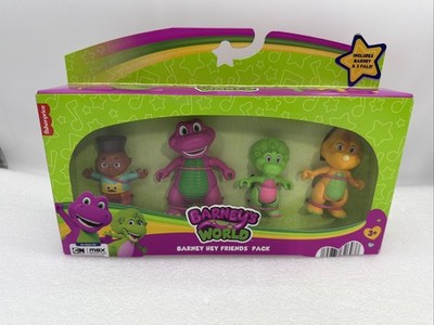 Barney's Hey Friends Pack 3-Inch Figure 4-Pack Barney Baby Bop Billy & David New