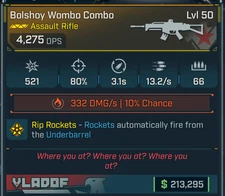 Borderlands 4 • Legendary Guns • Wombo Combo Fire • Lvl 50 • PS PC XBOX STEAM