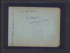 Broderick Crawford - Dual Signed Autograph Book Page -Robert Wagner* on Reverse 