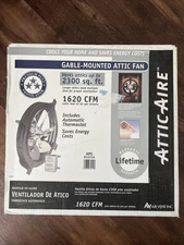 Air Vent 53316 Black Plastic Galvanized Steel Gable Mounted Power Attic Fan