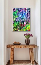 ORIGINAL ABSTRACT IMPRESSIONIST FINE ART Ready To Hang Painting 18x12 Signed