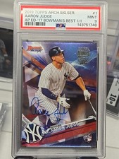 2019 Topps Achieves Bowmans Best Aaron Judge RC Auto 1/1 On Card Suto PSA 9
