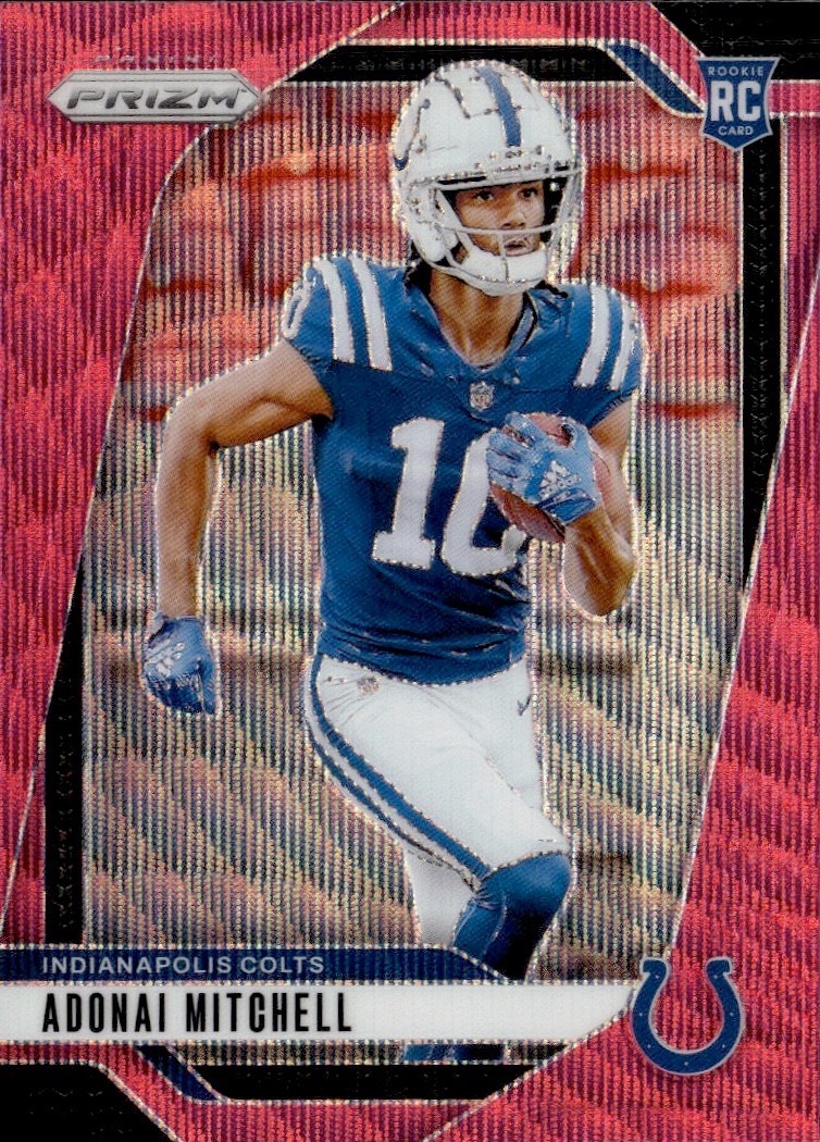 2024 Prizm Rookies Adonai Mitchell #303 Pink Wave RC BUY 3 GET 1 FREE