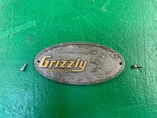 Grizzly Industrial emblem logo tag name plate Table Saw Band Saw Drill Press