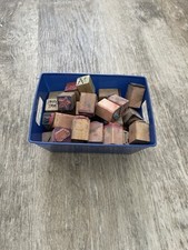 Wood Rubber TEACHER / SCHOOL Homework Grades Stamps - Vintage
