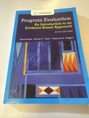 Program Evaluation : An Introduction to an Evidence-Based Approach.NO WRITINGS