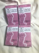 Lot/Set of 4 FolkArt Velvet Crush 2 Step Flock Flocking Pink Kit