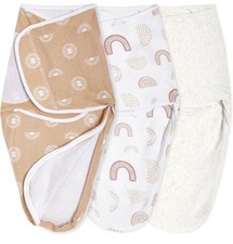 Aden  Anais Essentials Easy Swaddle Wrap Swaddle 0-3 Months 3 Pack 1.0 TOG