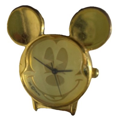 Jaz Mickey Mouse Watch Head Case Brown Band Quartz Analog