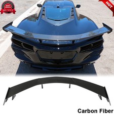 Fits Chevrolet Corvette C8 2020-2025 REAL CARBON Rear Trunk Spoiler Sport Wing